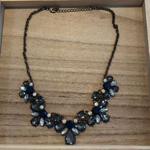 Zara jeweled blue, light blue, and clear necklace